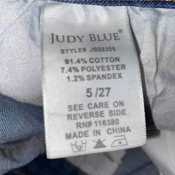 Judy Blue $79 Patch Perfect Boyfriend Thermal Patch Jeans 5 / 27” EUC - Picture 15 of 16